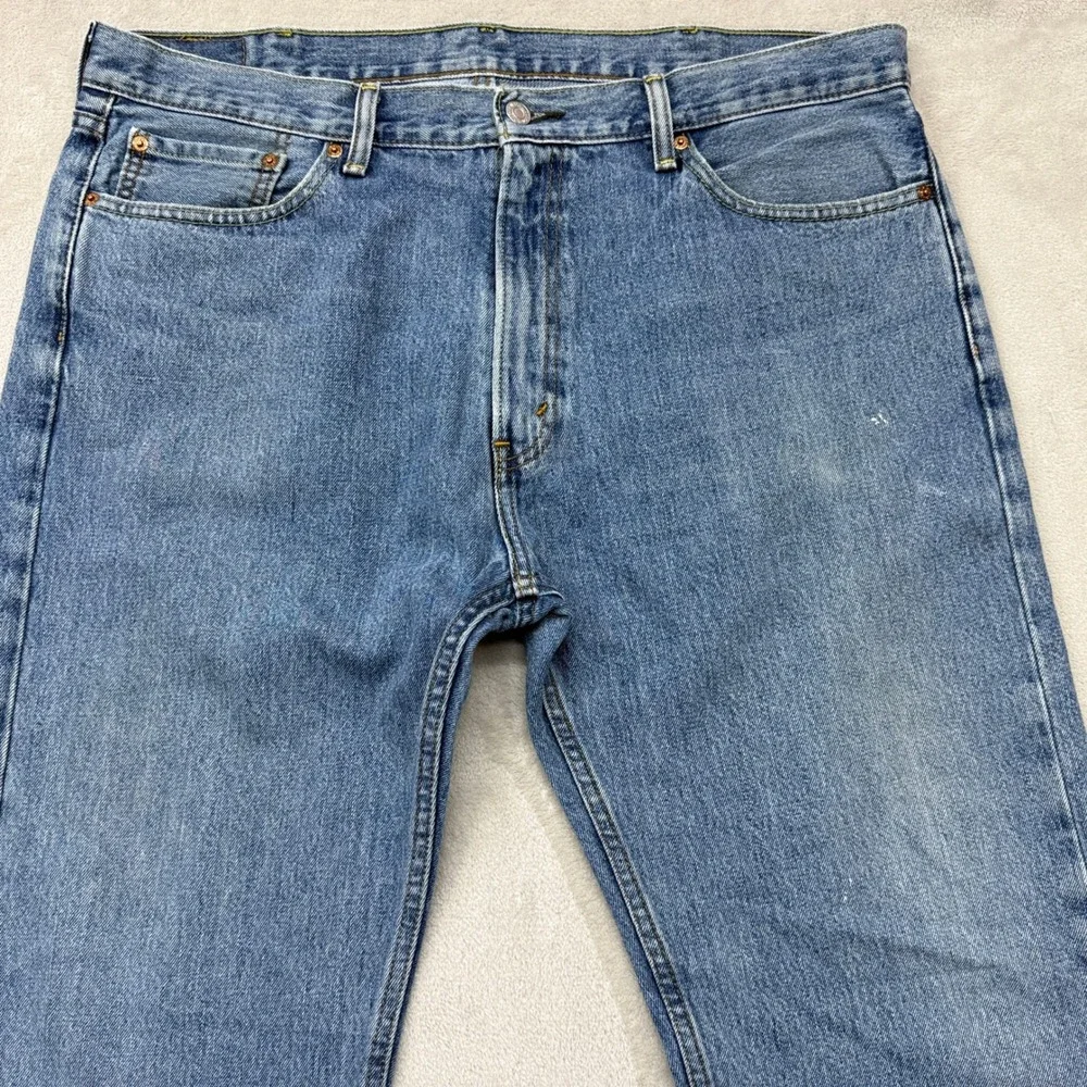 Levi's 505 Regular Fit Jeans Mens 40x30 Blue Straight Leg Medium Wash Denim